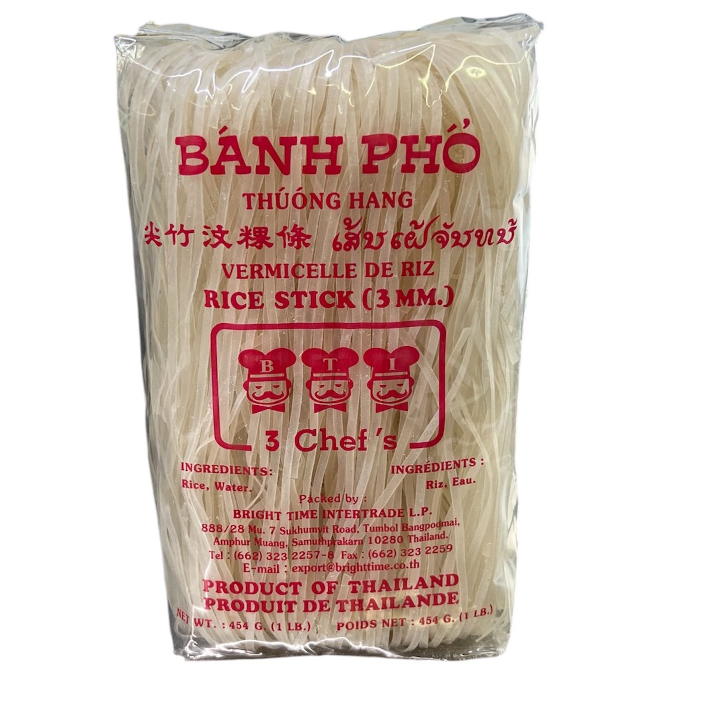 3Chefs Rice Stick 3mm 454g