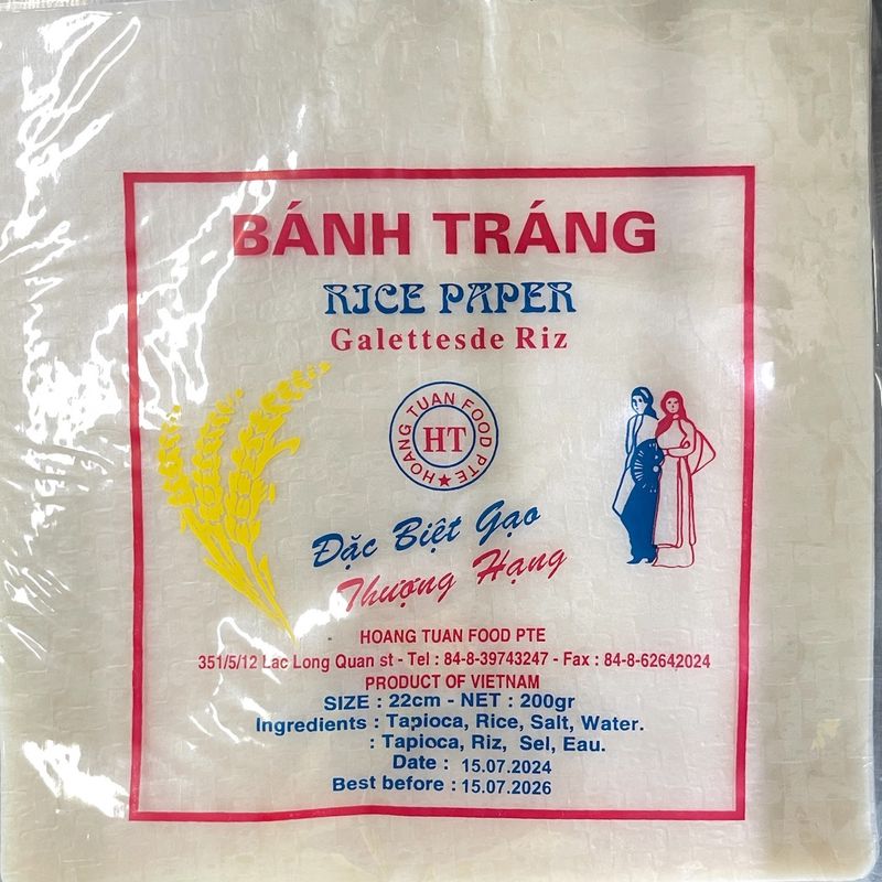 HT Rice Paper 22cm Square 200g