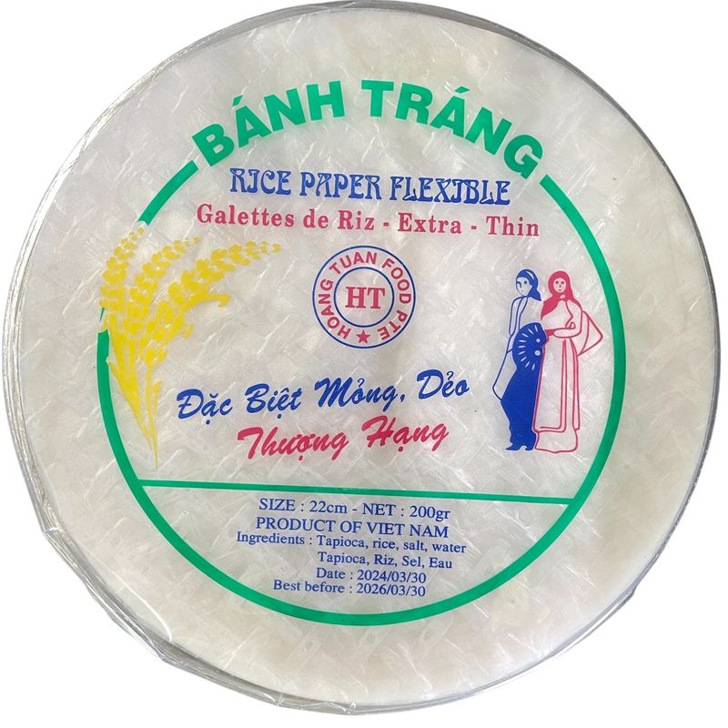 HT Rice Paper Flexible / Extra Thin 22cm Round 200g