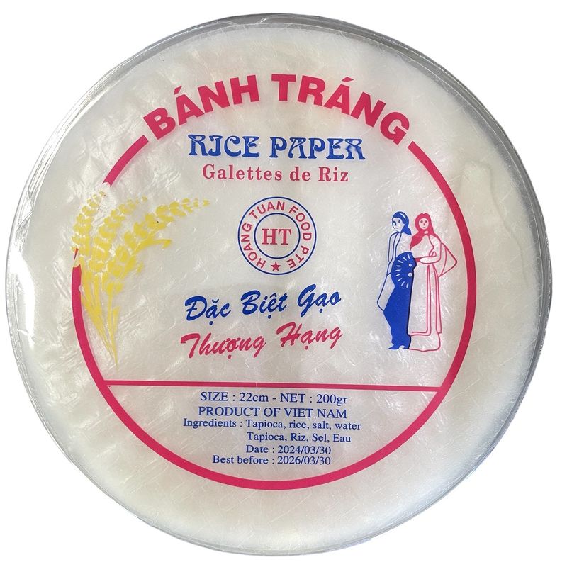 HT Rice Paper 22cm Round 200g