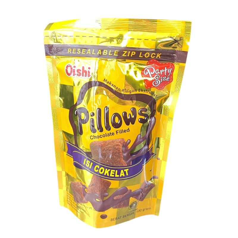 Oishi Pillows Chocolate Filled Crackers 100g