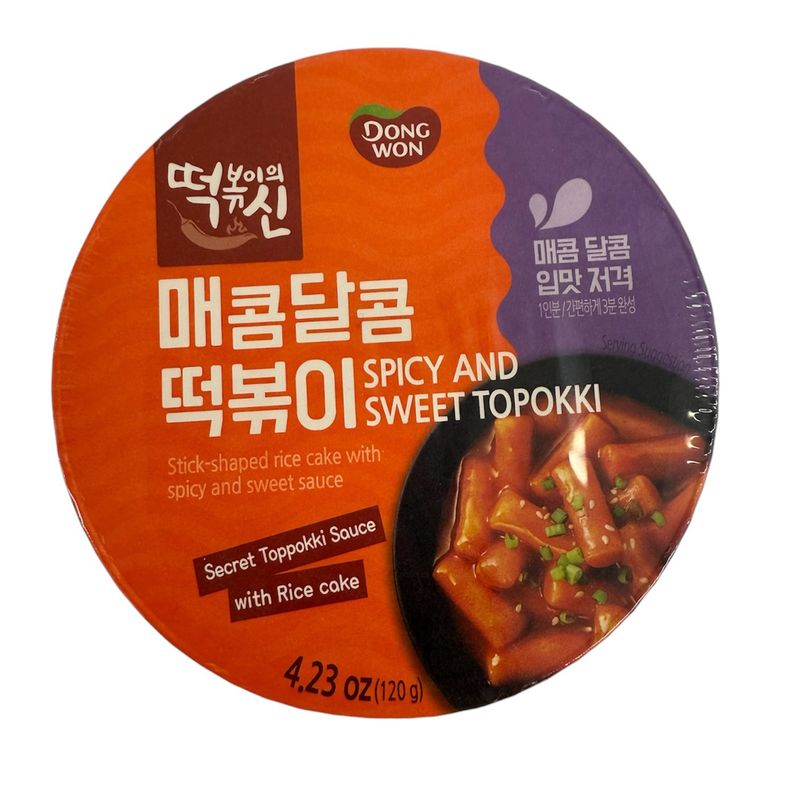 DW Spicy &amp; Sweet Topokki 120g cup