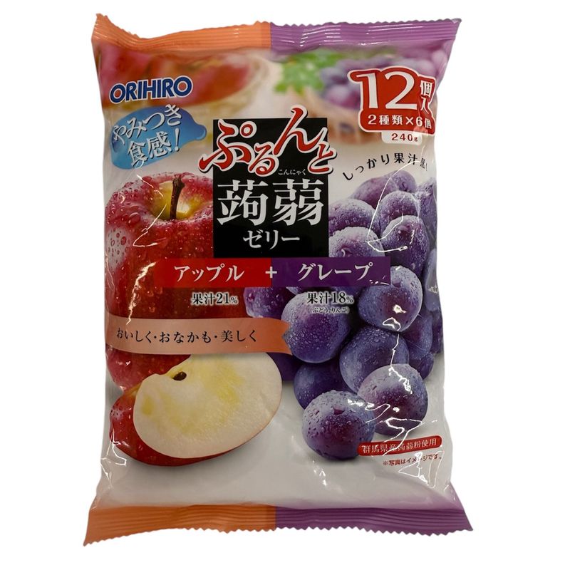 Orihiro Konjac Jelly Apple+Grape Bag 240g
