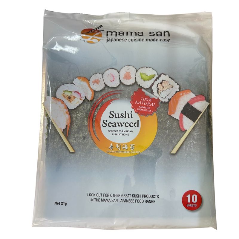 Mama San Roasted Seeweed (Sushinori) / Sushi Seaweed 21g