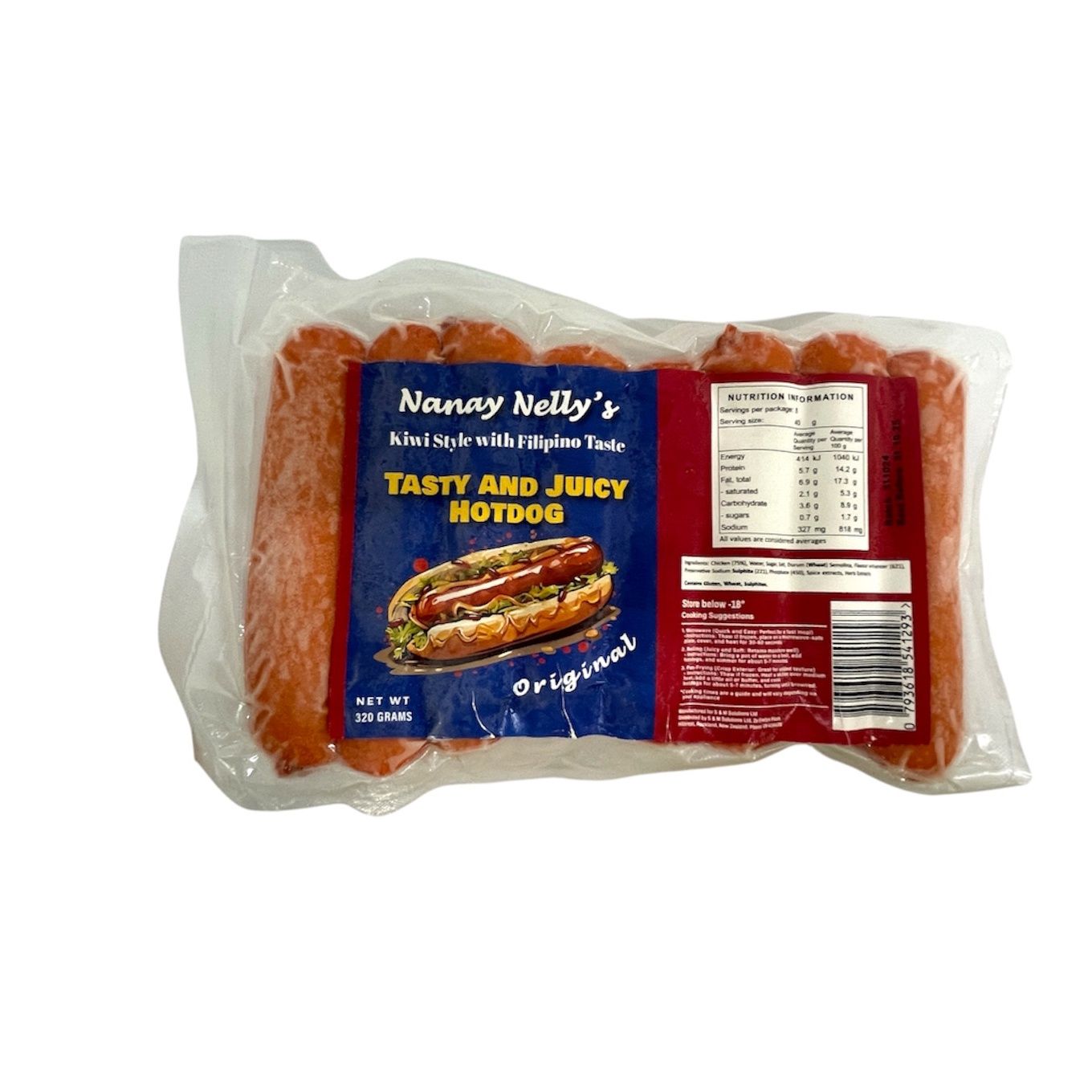 Nanay Nelly&#39;s Original Hotdog 320g