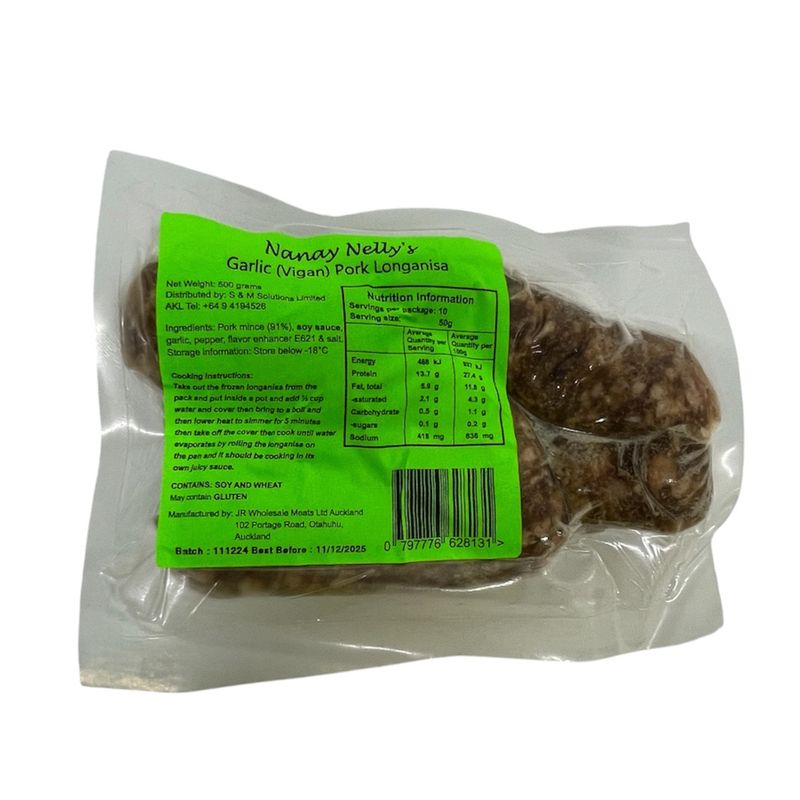 Garlic (Vigan) Pork Longanisa 500g