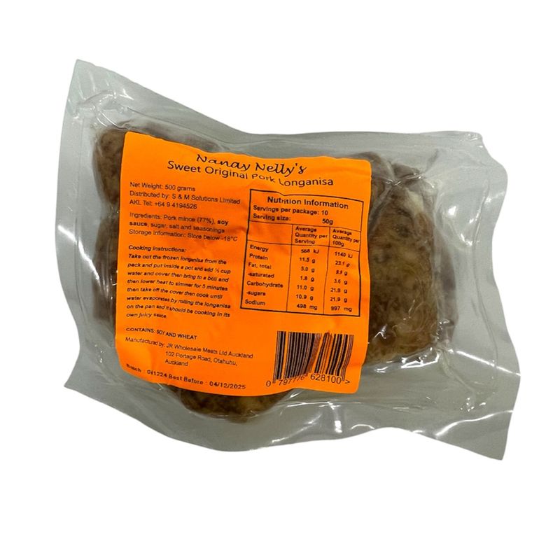 Sweet Original Pork Longanisa 500g