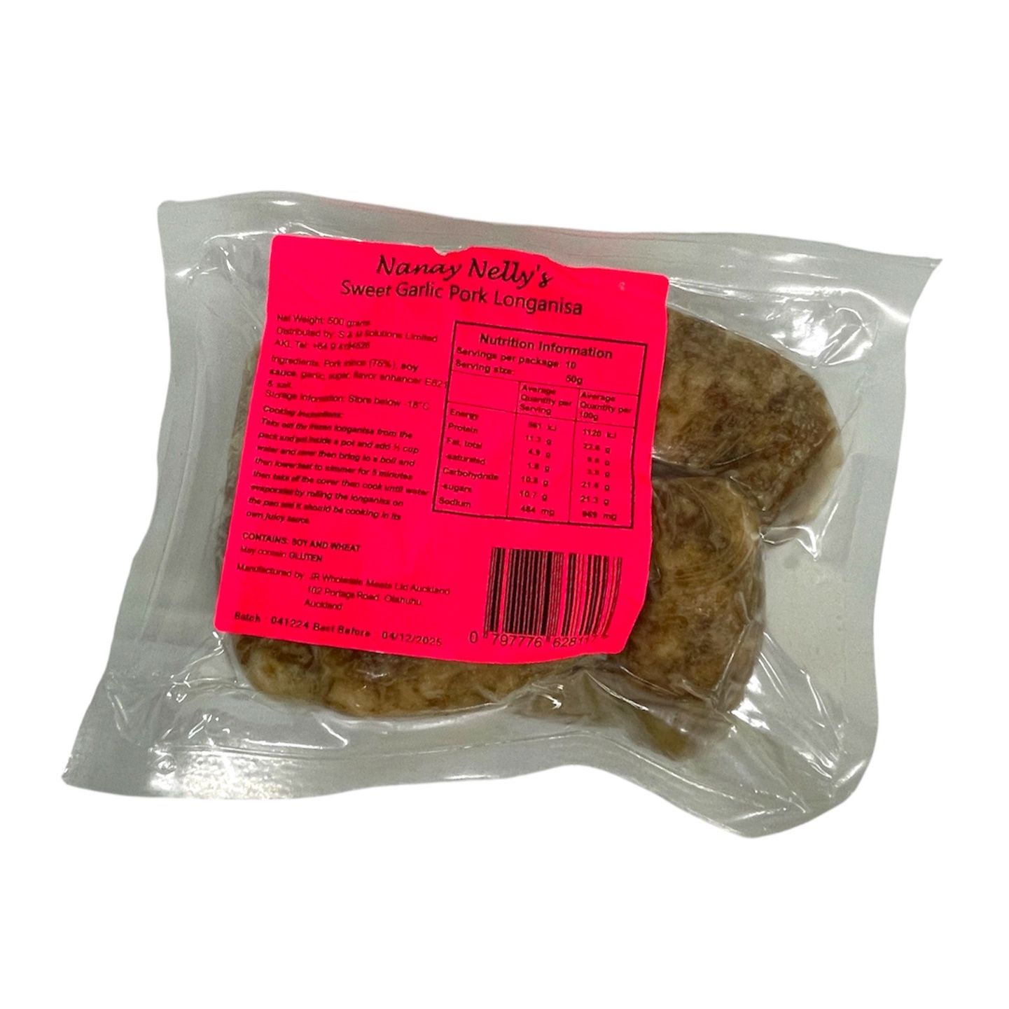 Sweet Garlic Pork Longganisa 500g