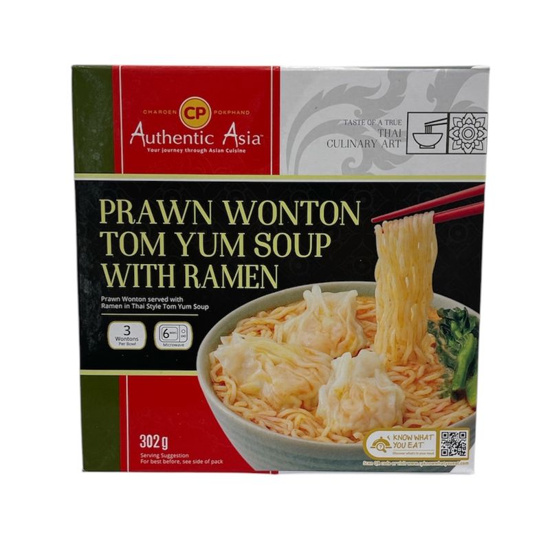 CP Authentic Asia Prawn Wonton Tom Yum Ramen 302g