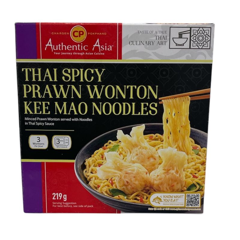 CP Authentic Asia Thai Spicy Prawn Wonton Kee Mao Noodles 219g