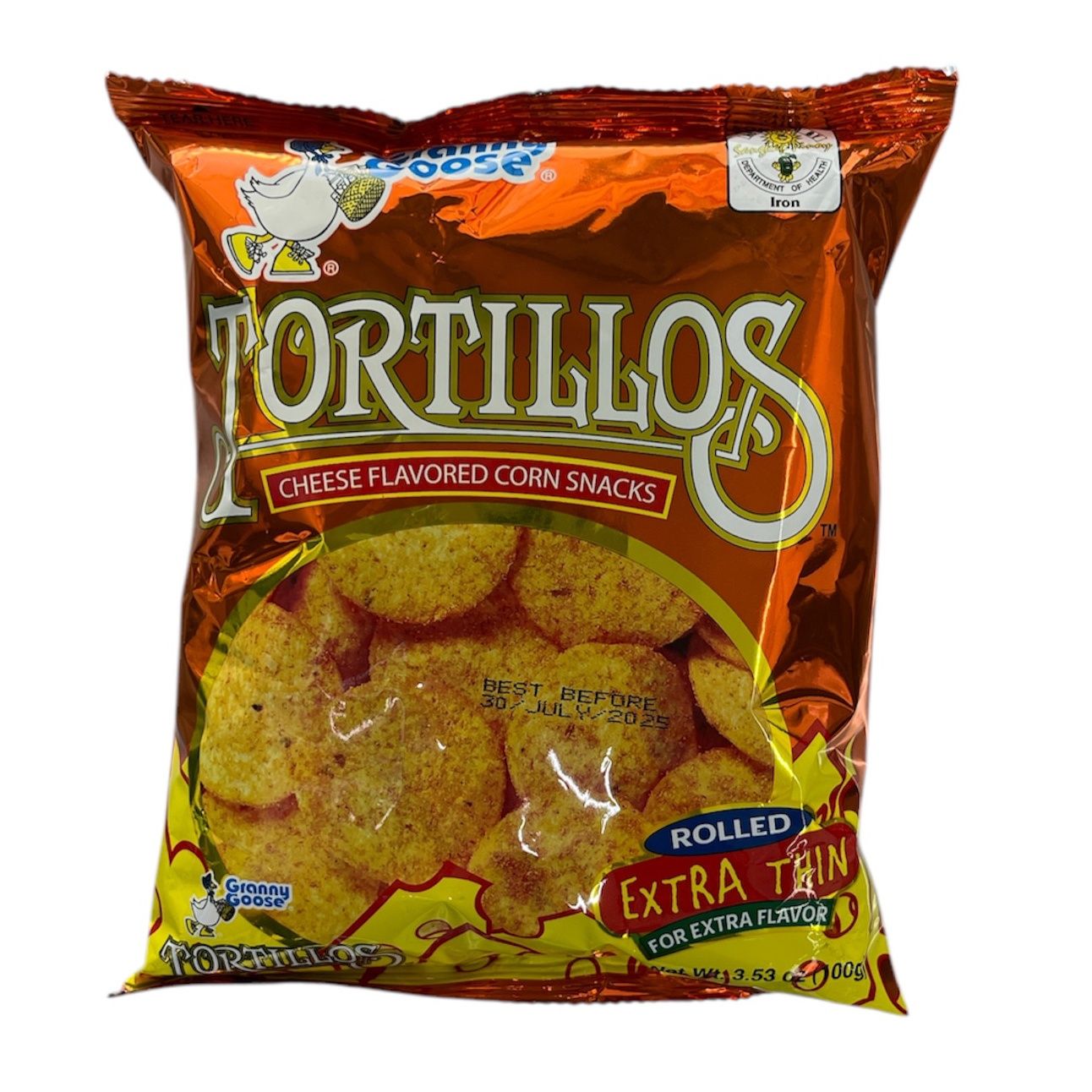 Granny Goose Tortillos Cheese Corn Snack 100g