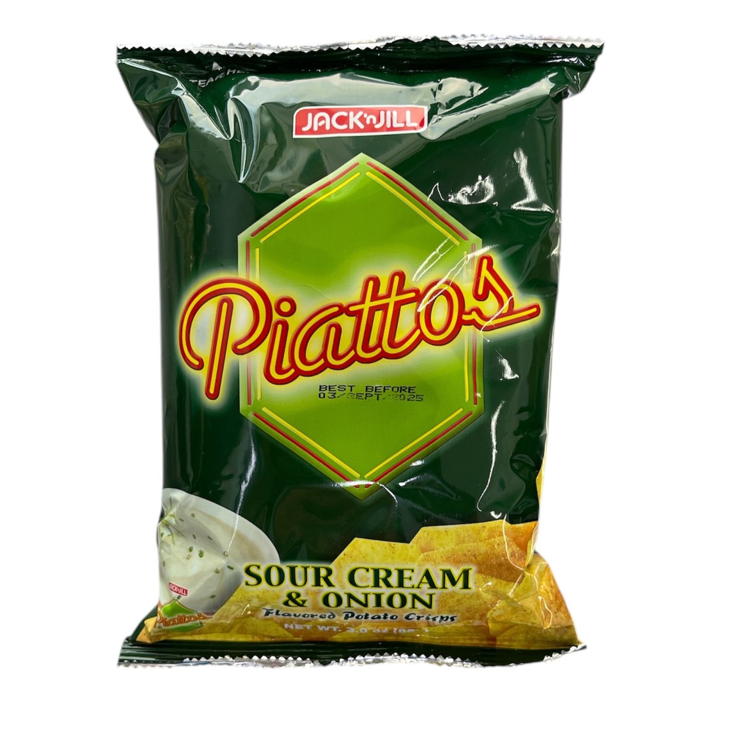 Jack n&#39; Jill Piattos Sour Cream &amp; Onion 85g