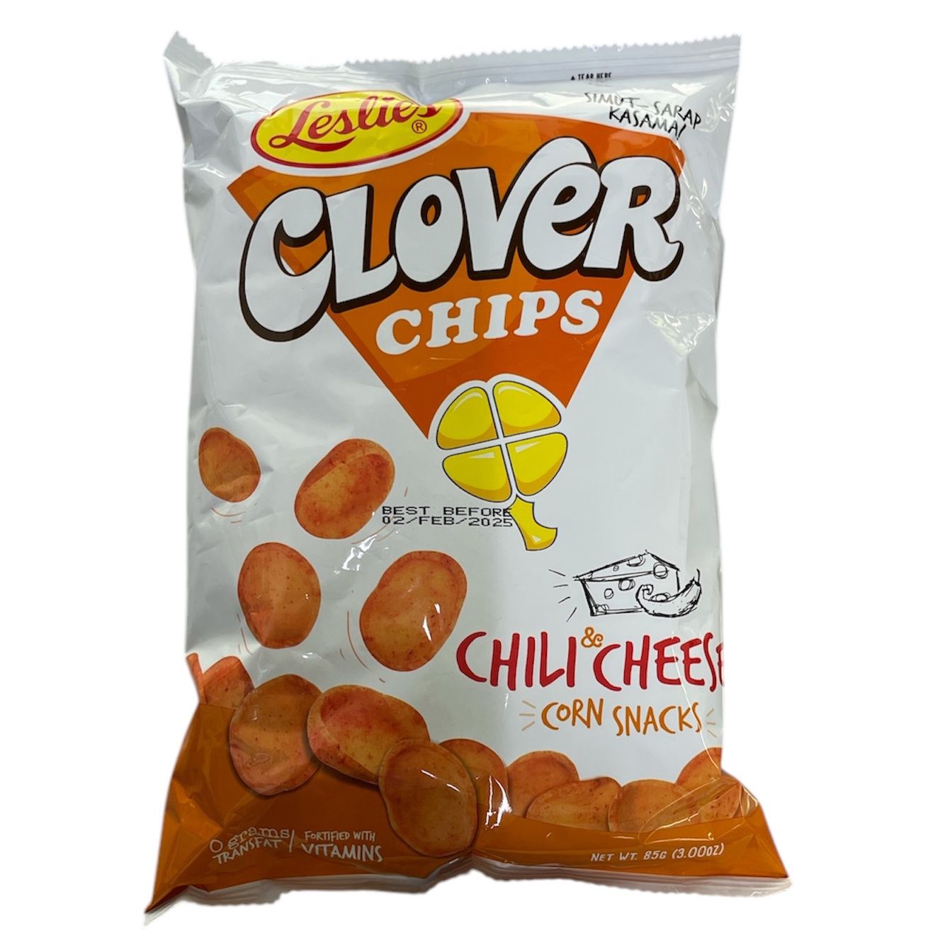 Leslie&#39;s Clover Chips Chili Cheese 85g