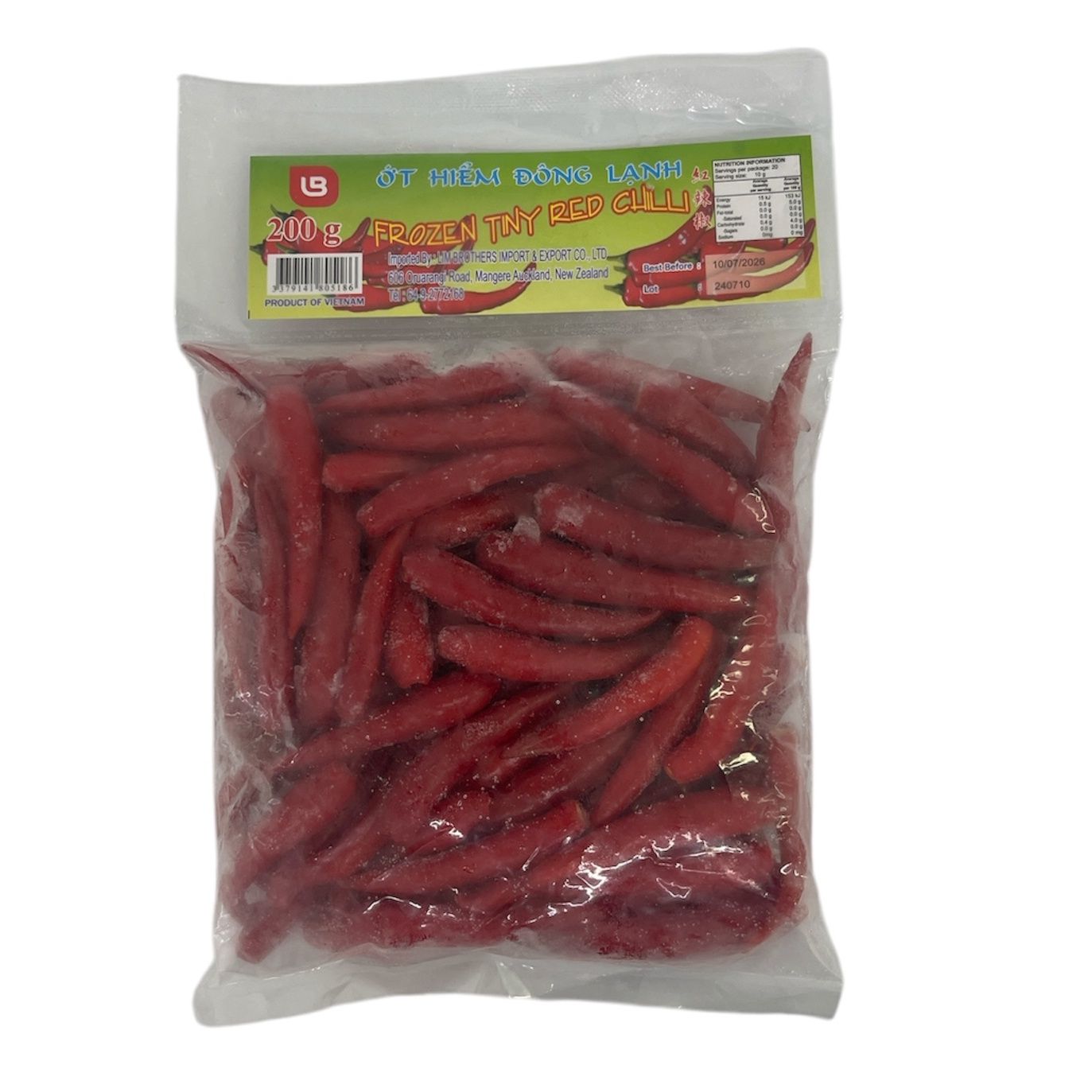 LB Frozen Tiny Red Chili 200g