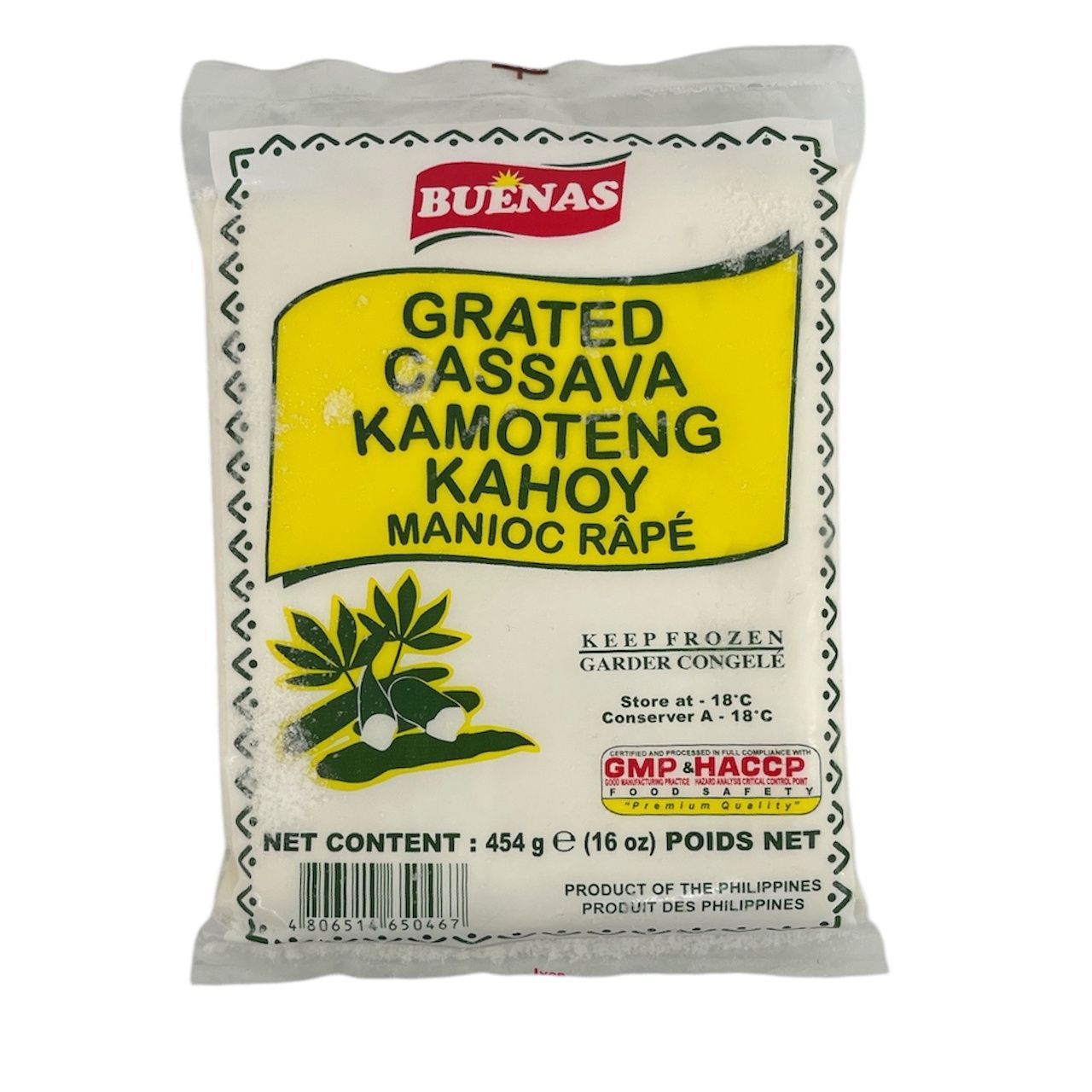 Buenas Frozen Grated Cassava 454g