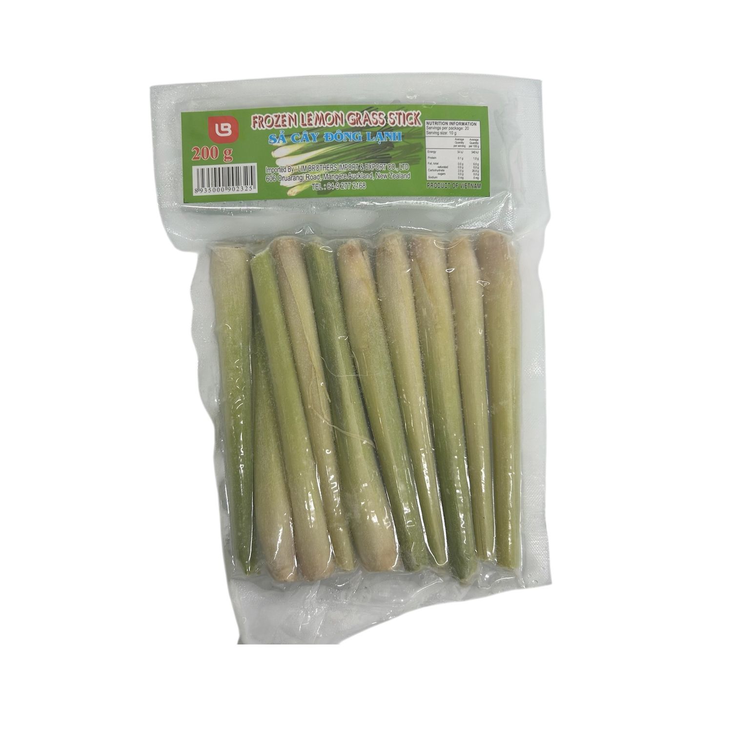 LB Frozen Lemongrass Stick 200g