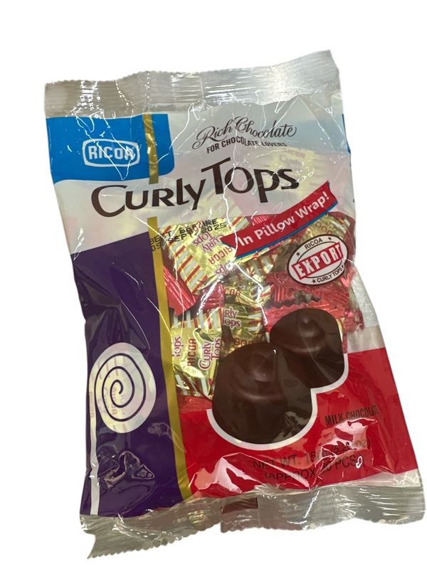 Ricoa Curly Tops Milk Chocolate 150g