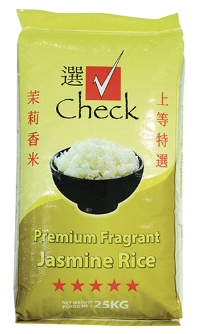 Check Premium Jasmine Rice 25kg (Yellow Bag)