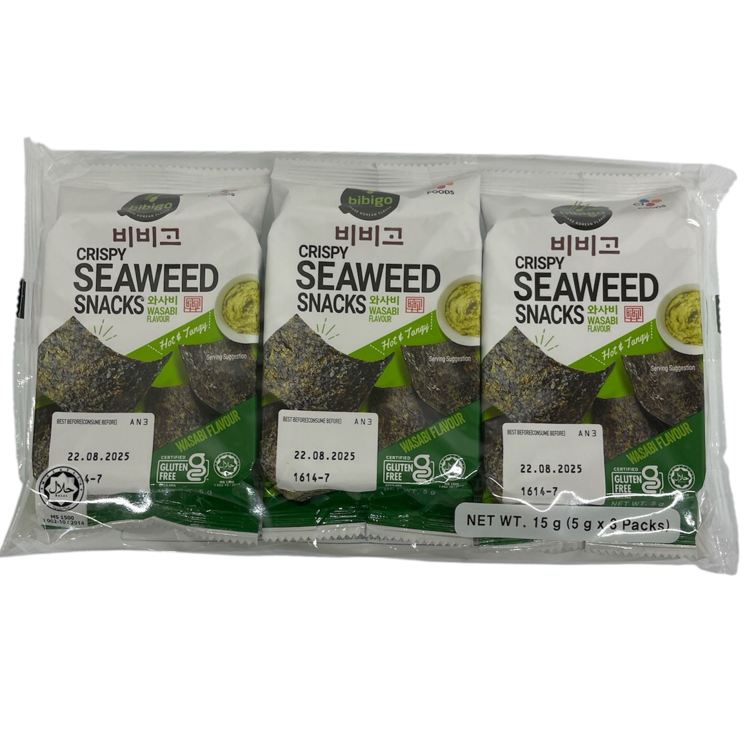 Bibigo Crispy Seaweed Snack (Wasabi)