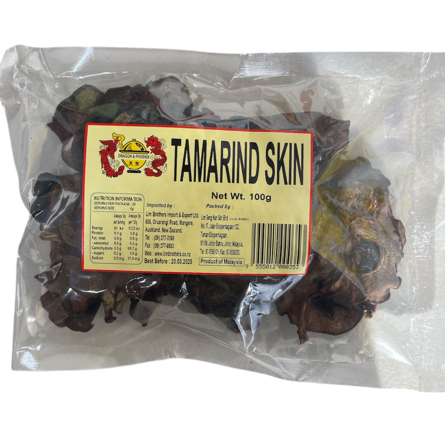 Dragon &amp; Phoenix Tamarind Skin 100g