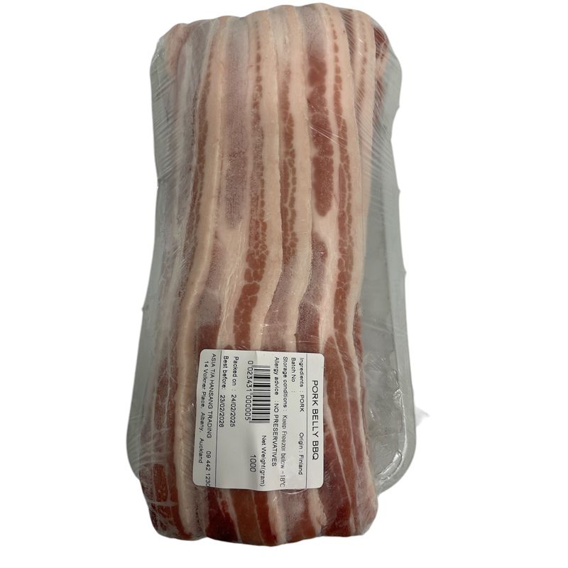JF Frozen Pork Belly 5mm - 1 kg