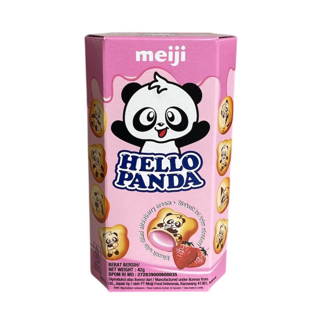 Hello Panda Strawberry Filled Biscuit 42g