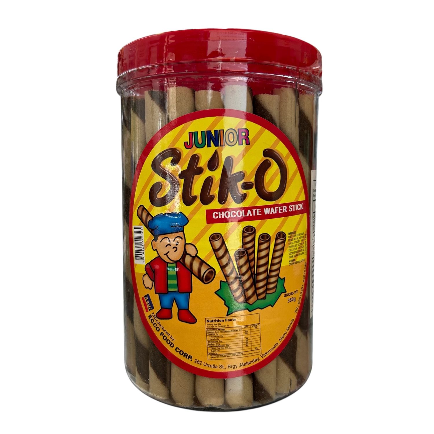 Stik-O Choco Wafer Stick 380g
