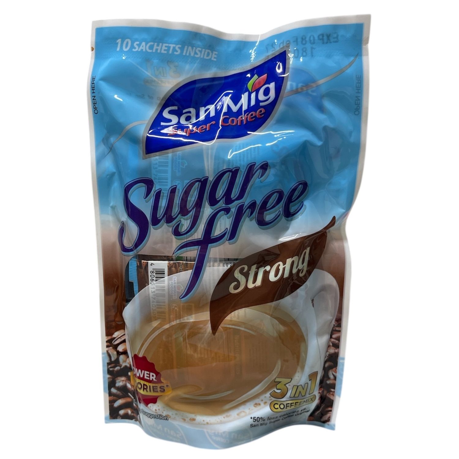 San Mig Coffee 3in1 Sugar Free Strong 10x9g