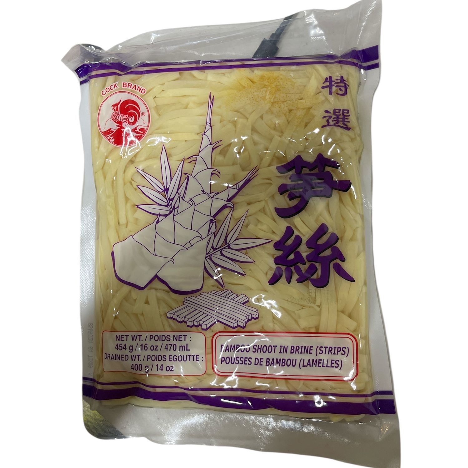Cock Bamboo Shoot Strip VP 400g