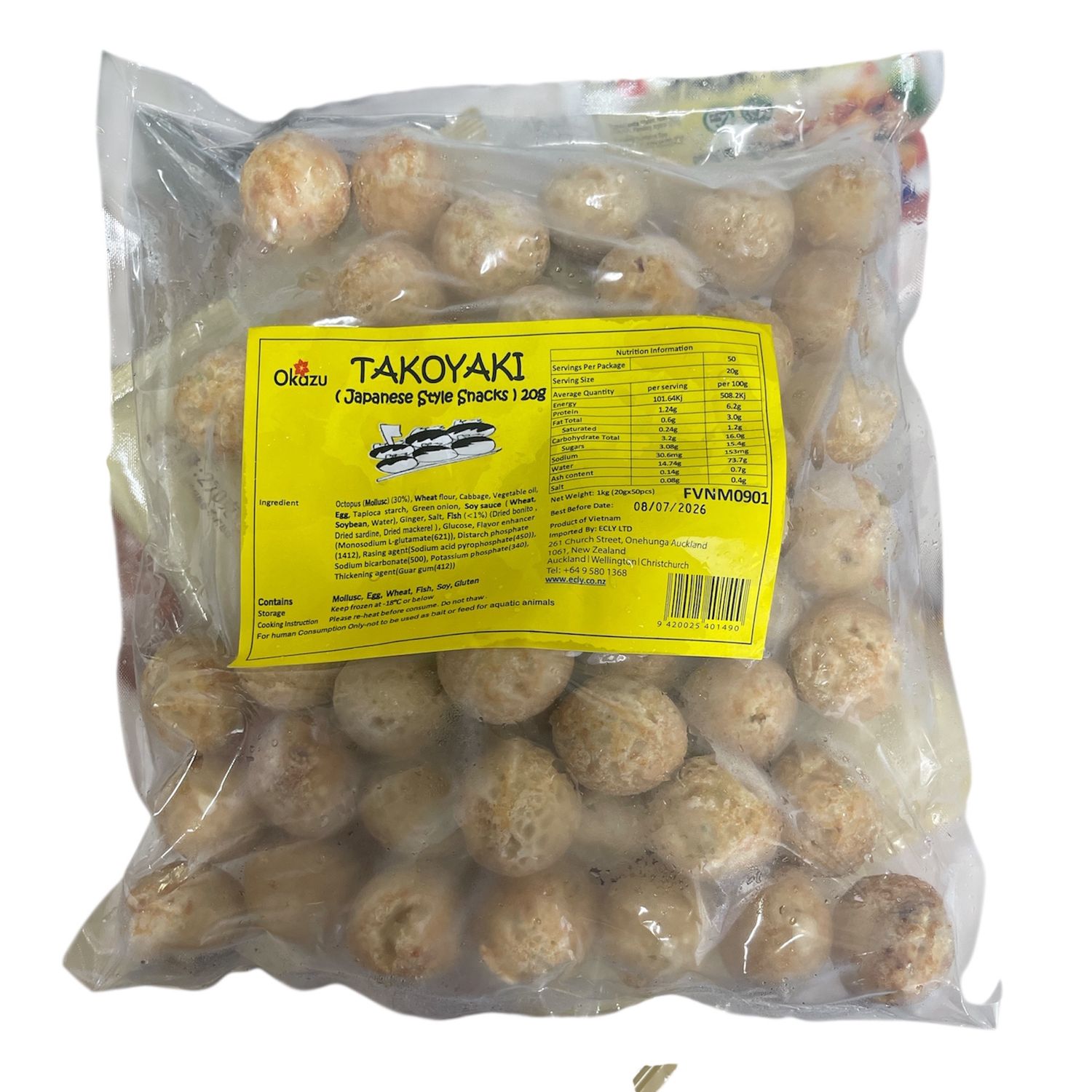 Okazu Takoyaki 20g x 50pcs