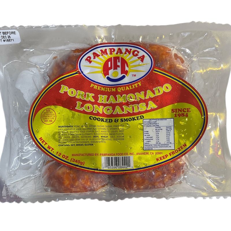 PFC Frozen Pork Hamonado Longanisa 340g