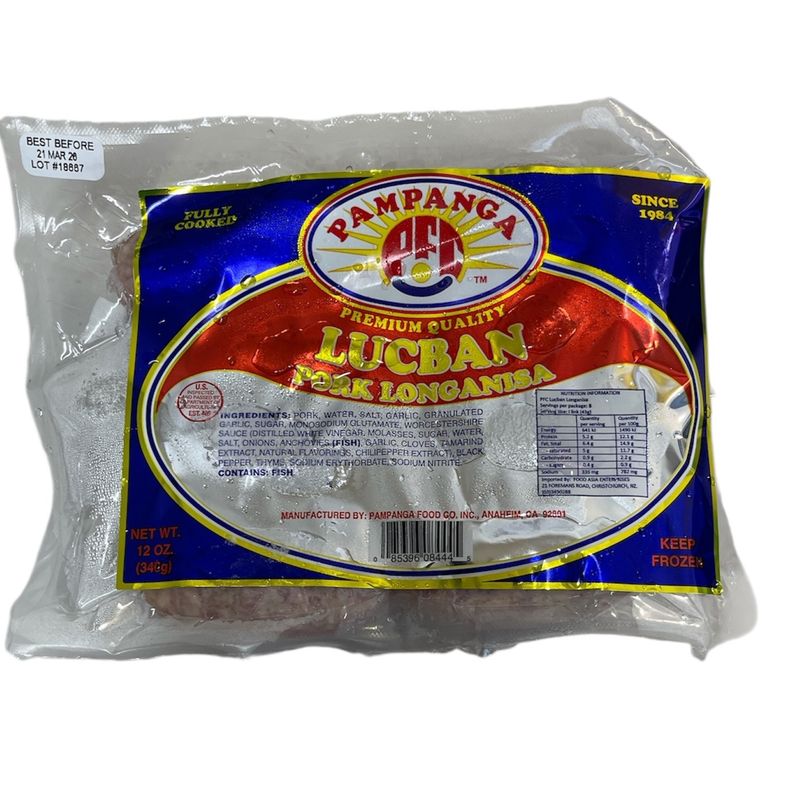 PFC Frozen Lucban Pork Longanisa 340g