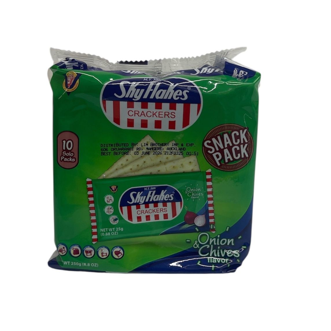 Skyflakes Crackers Onion &amp; Chives 10&#39;s 250g