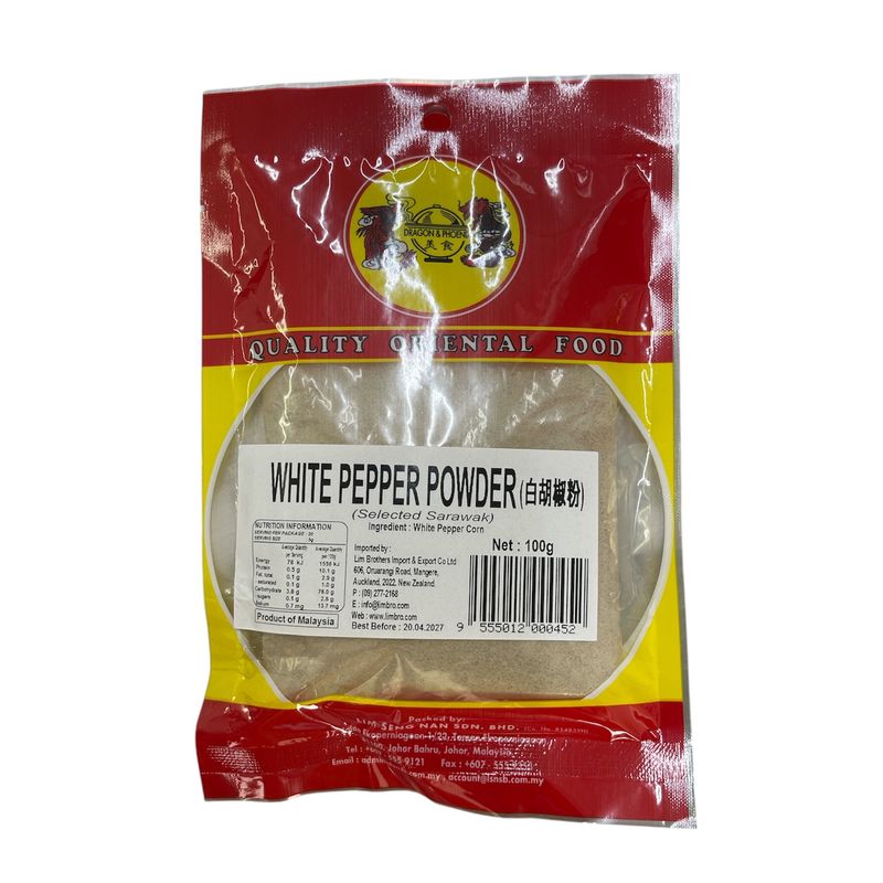 Dragon &amp; Phoenix White Pepper Powder 100g