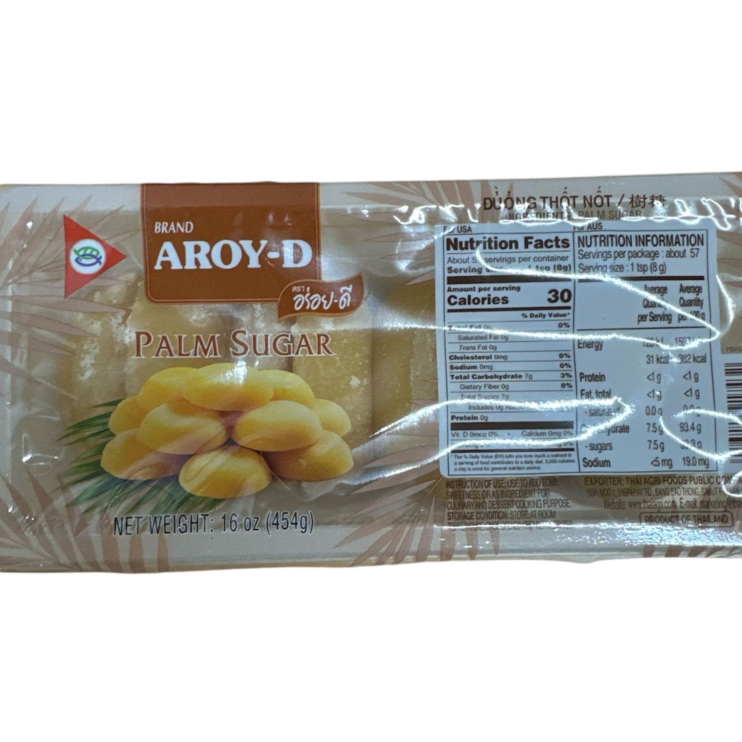 Aroy-D Palm Sugar 454g