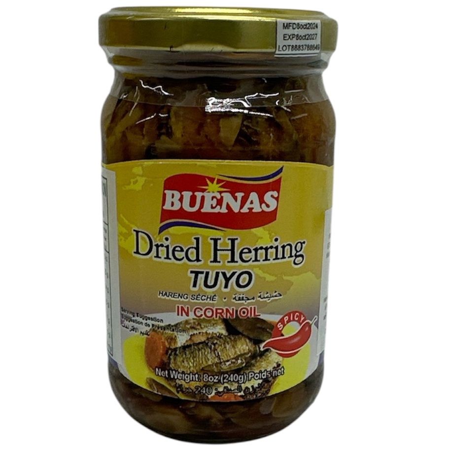 Buenas Dried Herring Tuyo(Spicy) in Oil 240g