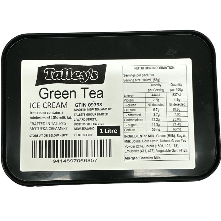 Talleys Ice Cream Green Tea 1L