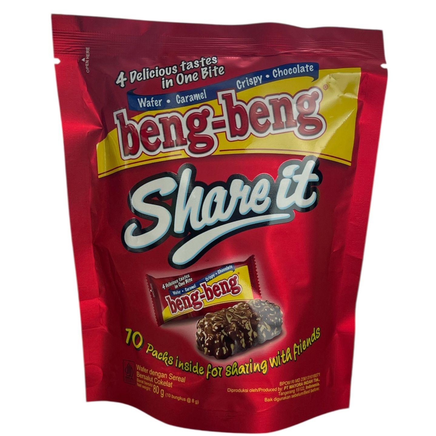 Beng Beng Share It Mini Crispy Caramel Choco Wafer 9.5gX10