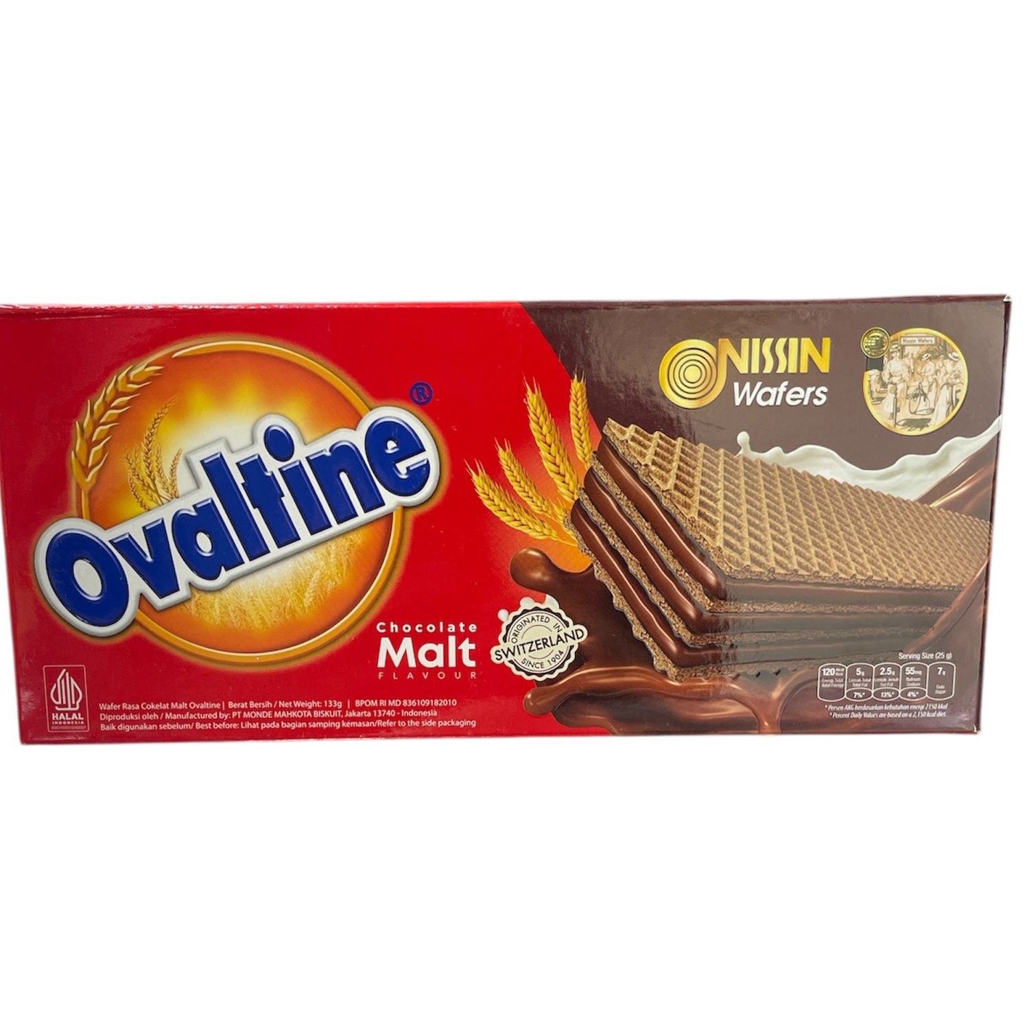 Nissin Ovaltine Chocolate Malt Wafers 133g