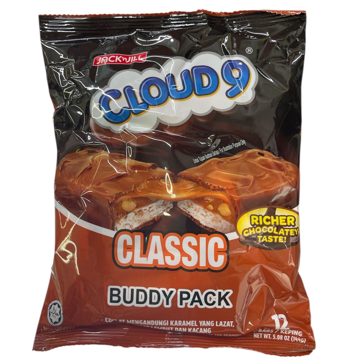Jack n&#39; Jill CLOUD 9 Choco Bars Buddy Pack 12gX12p