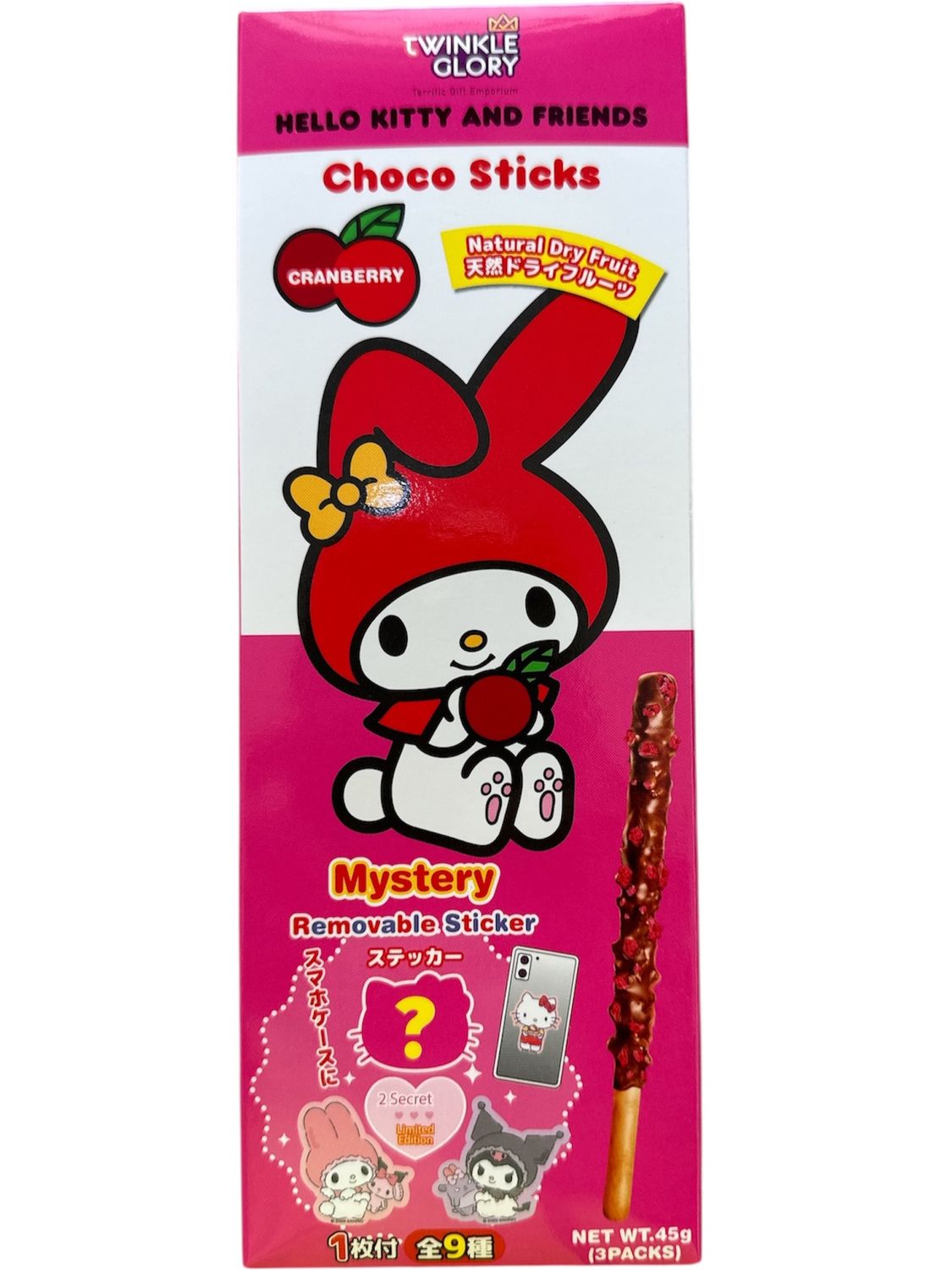 Twinkle Glory Choco Sticks My Melody Cranberry 45g