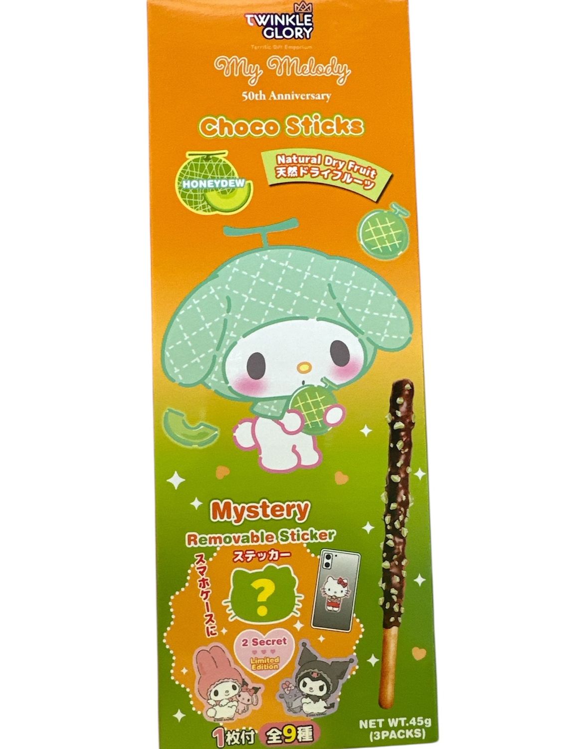 Twinkle Glory Choco Sticks My Melody Honeydew 45g