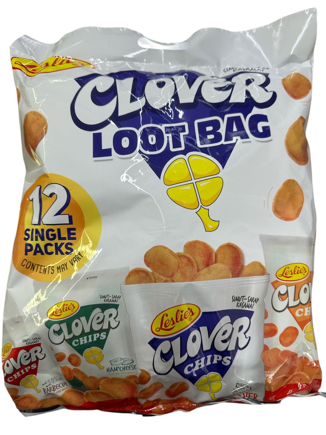 Leslie's Clover Chips 12's Loot Bags 280g