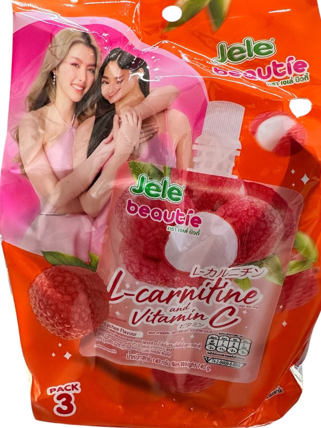 Jele Beautie Drink, Lychee 140g Pouch