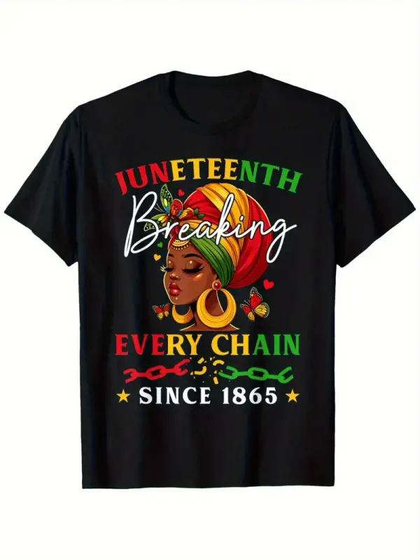 Fit S-XXXL, Vibrant "Juneteenth Breaking" Design