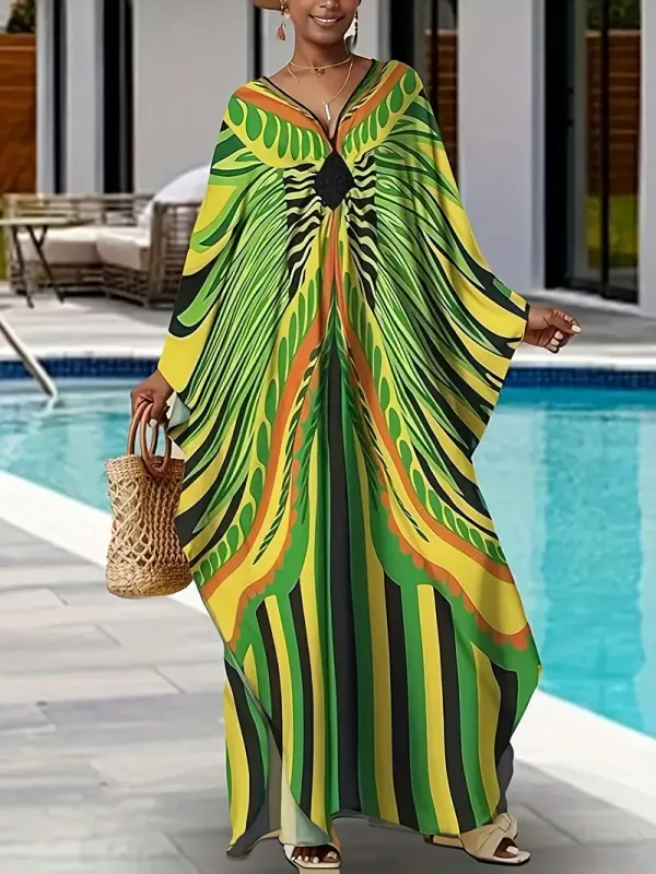 Kaftan Dresses For Women Plus Size Caftan V Neck