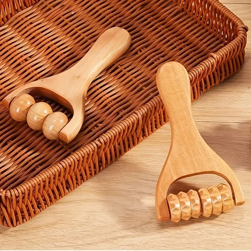 Wood Roller Handheld Massager,