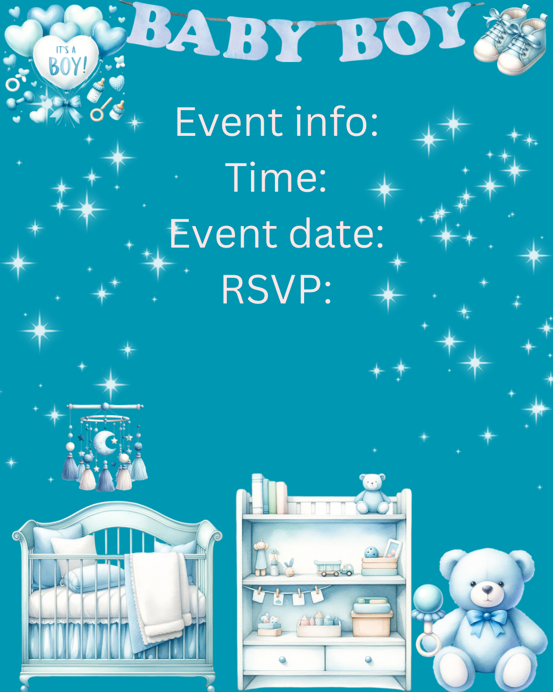 Digital invite: Night stars (SAMPLE)
