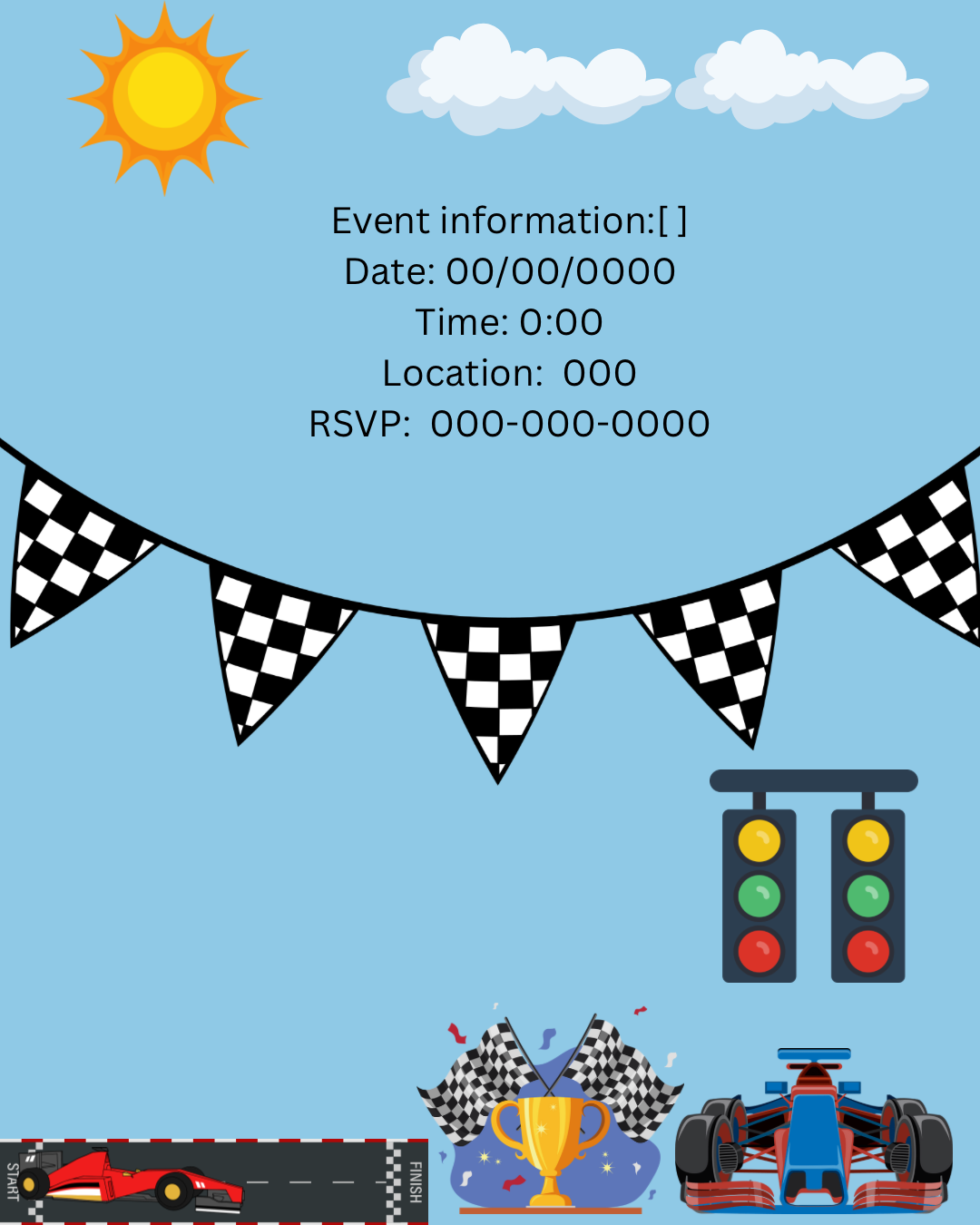 Racing Digital Invitation