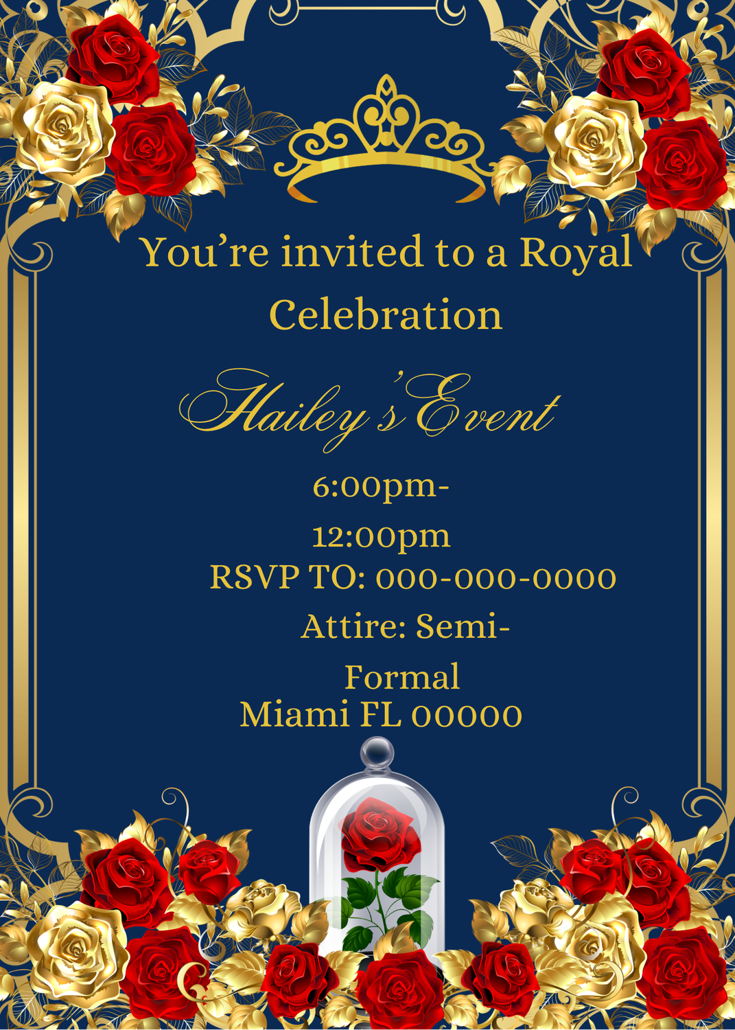 Digital invite_ beautiful roses